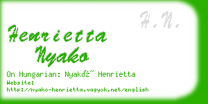 henrietta nyako business card